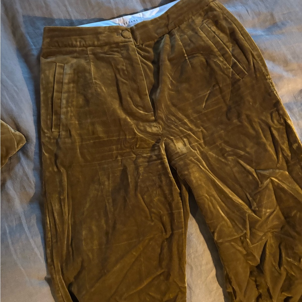 Elegant Gold Velvet Women's trousers - Picture 5 of 7